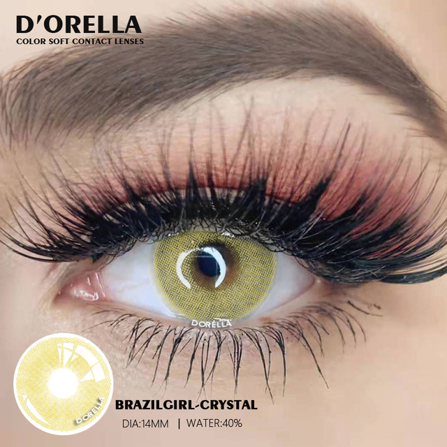 D'ORELLA 1 Pair (2pcs) Natural Color Lenses Eyes Annual Color Contact Lenses For Eyes Beauty Contact Lenses Eye Cosmetic Colored Lenses