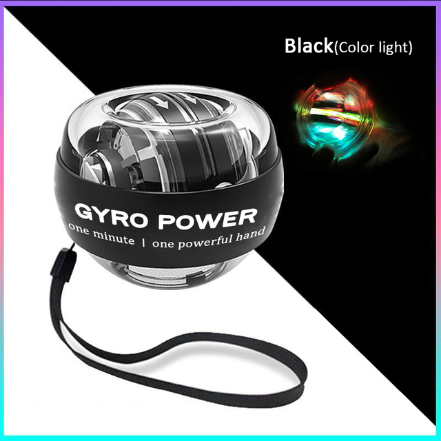 LED Wrist Ball Self Starting Gyroscope Energy Ball Gyro Strength Ball Muscle Relax Arm Wrist Strength Trainer Fitness Sports Equipment