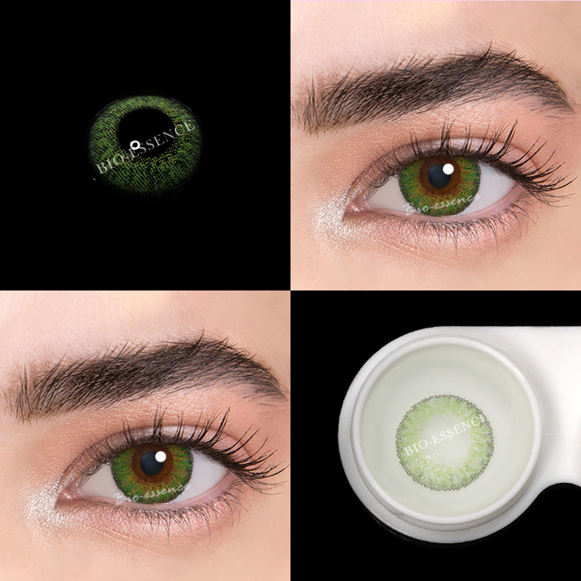 Bio-essence 1 Pair Contact Lenses With Eye Color Lenses For 1 Year Cosmetic Natural Moticolor Lenses Colored Lenses Eyes