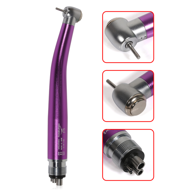 High Speed ​​Dental Handpiece, 2 or 4 Holes, Push Button, Standard Air Turbine, NSK Compatible Rotator/Cartridge