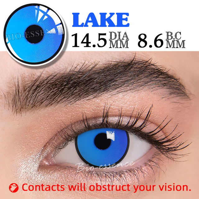 Bio-Essence 1 Pair Cosplay Colored Contact Lenses For Eyes Anime Accessory Anime Makima Lens Chainsaw Lenses Man Lenses