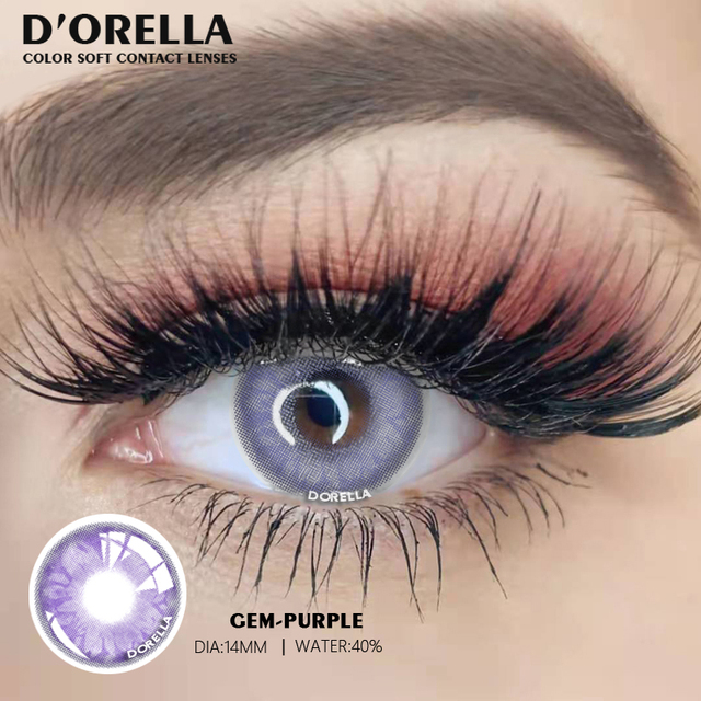 D'ORELLA 1 Pair (2pcs) Natural Color Lenses Eyes Annual Color Contact Lenses For Eyes Beauty Contact Lenses Eye Cosmetic Colored Lenses