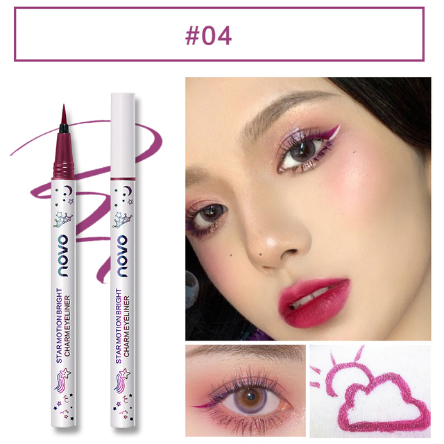 8 Colors New Waterproof Long Lasting Eyeliner Colorful Matte Liquid Eyeliner Pencil Pigment Party Permanent Natural