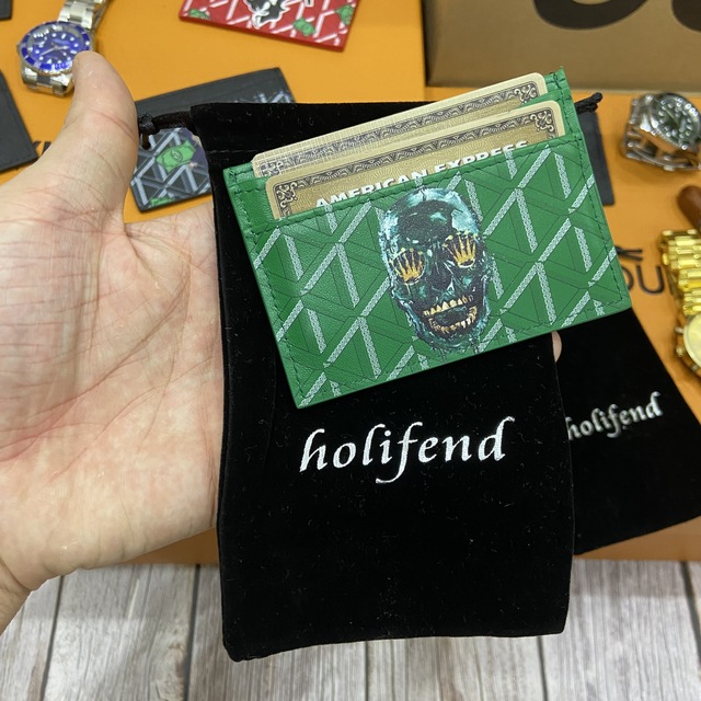 Holifend 2021 Genuine Genuine Leather Card Holder for Men Credit ID Card Holder Leather Card Holder
