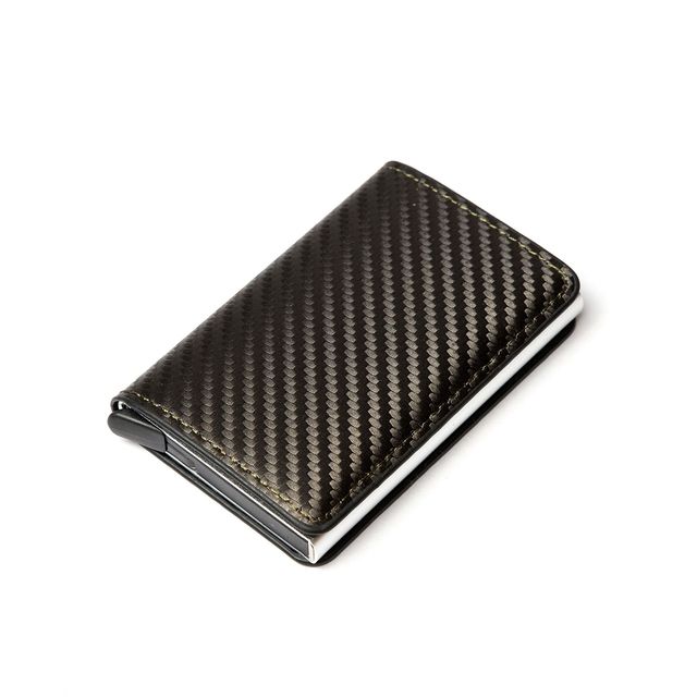 RFID Card Holder With Money Pocket Pop Up Wallet Blocking Slim Metal Bank Card Case Holds Men Slim Wallet Credit Card Holder