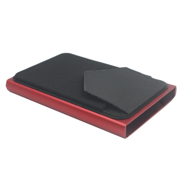 Pop Up Rfid ID Card Holder Slim Wallet Aluminum Elastic Back Pouch ID Credit Card Holder Blocking Protection Travel ID Card Holder