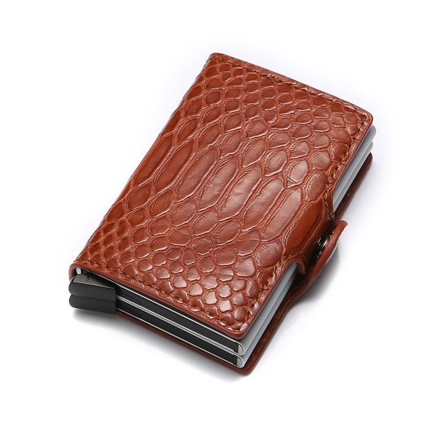 Women Counter Rfid id Credit Card Holder Case Wallet Crocodile Business Bank Card Holder Bag Pink Creditcard Visit Card Holder Trolley