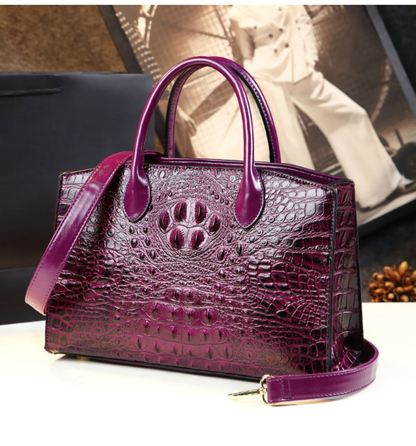 High quality luxury handbags for women, high quality crocodile pattern handbag