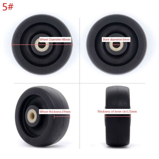 1PC Luggage Plastic Swivel Wheels Rotation Suitcase Replacement Wheels