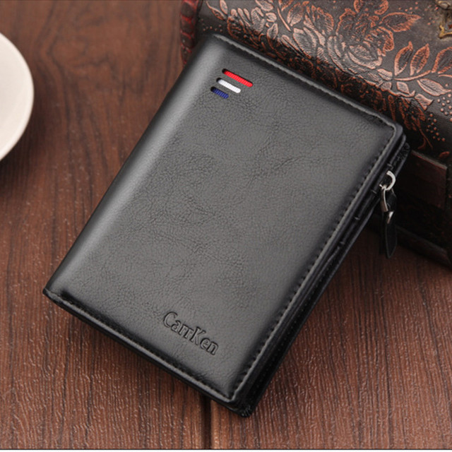 Baellerry Short Men Wallets New Fashion Card Holder Multifunction Organ Leather Wallet Male Zipper Wallet With Coin Pocket
