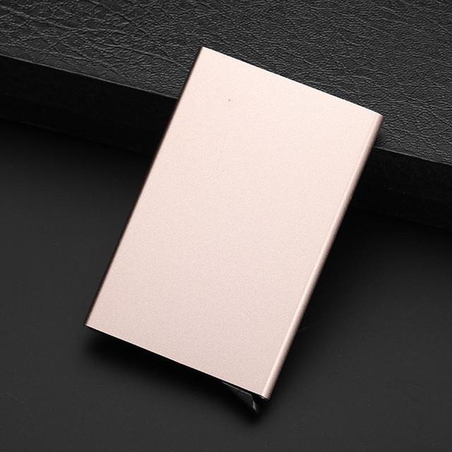 Credit Card Holder Men Slim Anti Protection Travel ID Card Holder Women Rfid Wallet Case Metal Porte Carte