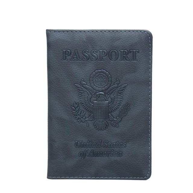 PU Leather Passport Cover Vintage American Covers Card Holder Organizer Bag Travel USA