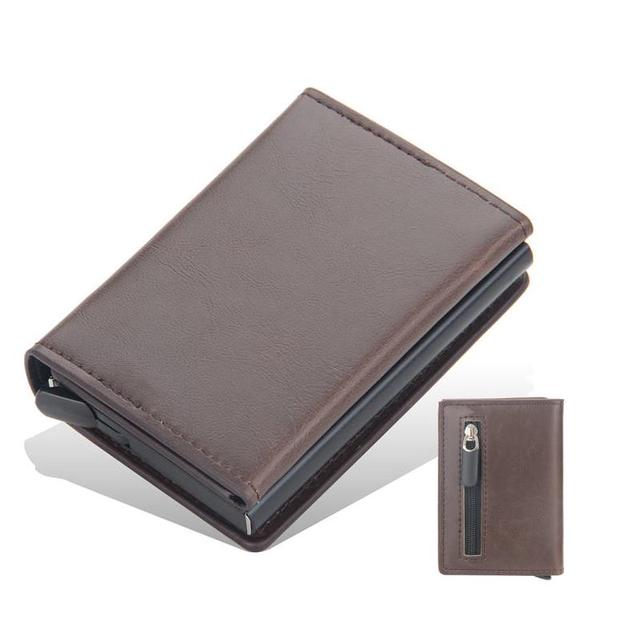 Smart Wallet Men RFID Aluminum Alloy Smart Wallet Pop Up Fashion Wallet Credit Card Holder Men Small Mini Wallet Coin Purse