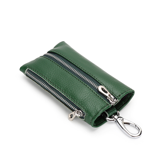 Women's key bag multifunctional leather home key bag 2-in-1 first layer cowhide storage wallet pocket waist car hanging bag