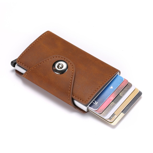 محفظة RFID مخصصة للرجال والنساء ، اسم ، محفظة معدنية من الألومنيوم ، حامل بطاقة عمل