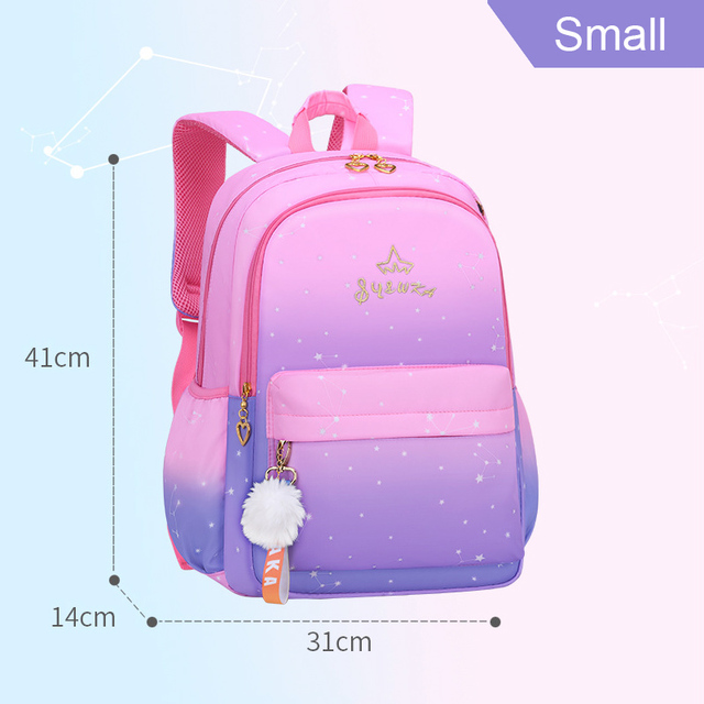 Crossten Backpack Gradient Cute School Bags For Girls Waterproof Backpacks Large Capacity Laptop Bags Lightweight Student Bags