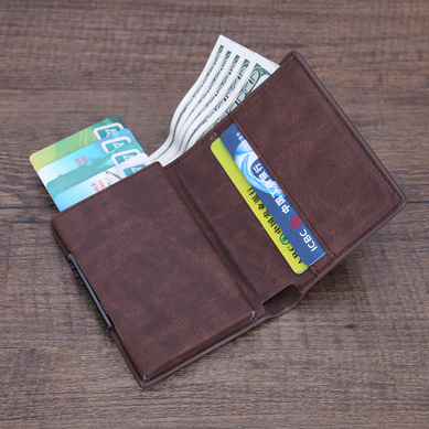 حامل بطاقات ألومنيوم عصري للرجال والنساء ، محفظة معدنية لحمل بطاقات الائتمان ، حزمة بطاقات العمل ، واقي RFID