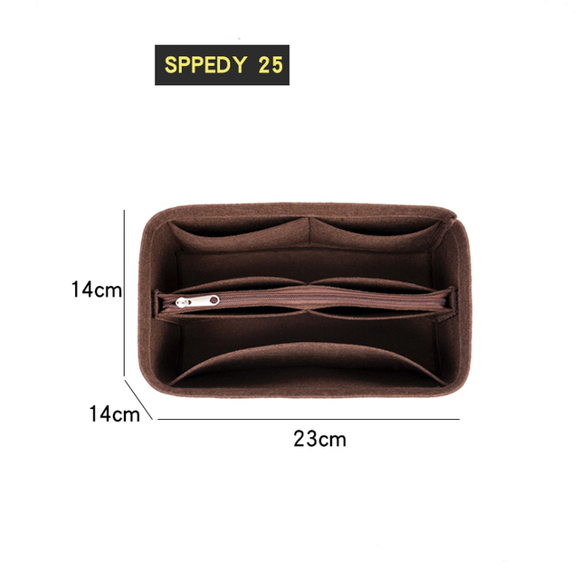 Felt Insert Bag Fit For Speedy 16 20 25 30 35 Women Bag Female Organizer For Cosmetic Pocket Mirror Keep Shape Improve Inner Space