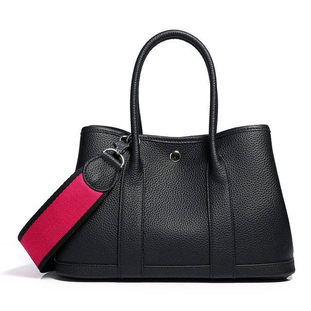 2022 Genuine Leather Garden Bag Party Lady Luxury Designer Handbags With Woven Wide Shoulder Strap Genuine Leather Messenger Bag