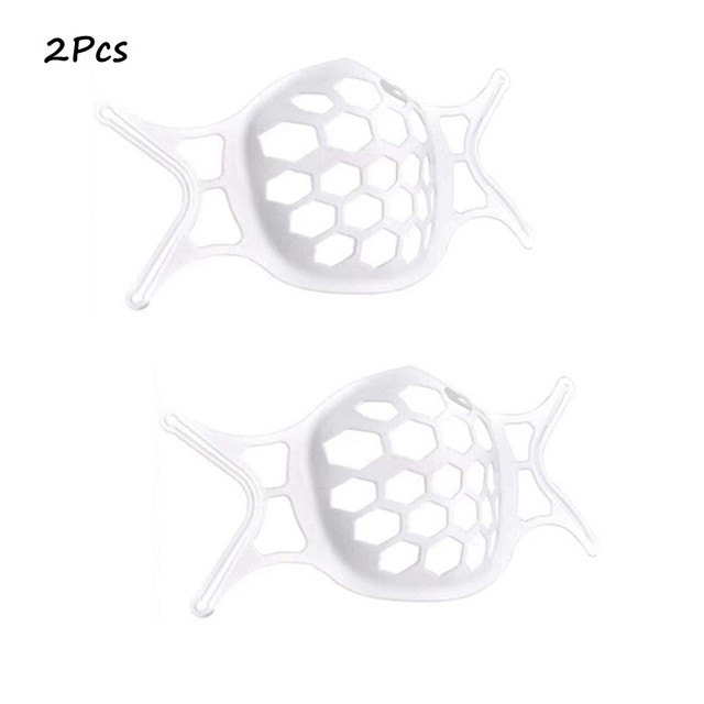 2/5pcs silicone mask holder 3D face mask inner support frame silicone mask bracket adult respirator valve reusable