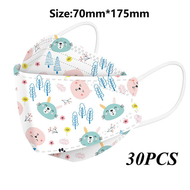 10/30pcs Children FPP2 KN95 Masks Kids Anti Virus Fish Shaped Cartoon Printed Anime Face Mask From Virus ffp2fan Mascarillas