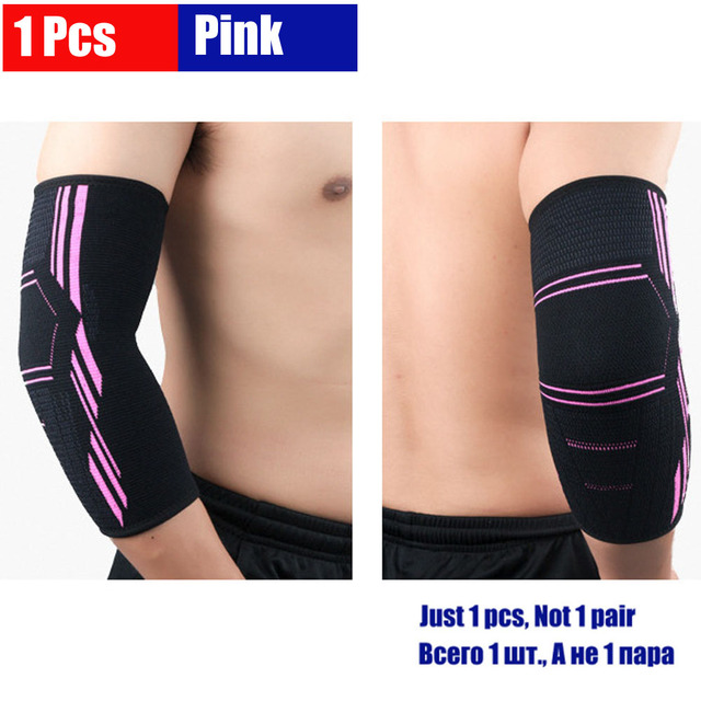 1PC Elbow Brace Fitness Compression Support Sleeve for Tendonitis, Tennis Elbow, Golf Elbow Therapy, Reduce Joint Pain