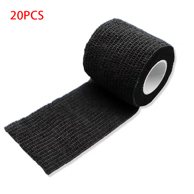 5/20pcs Black Tattoo Grip Bandage Cover Wraps Tapes Nonwoven Waterproof Self Adhesive Finger Wrist Protection Tattoo Accessories