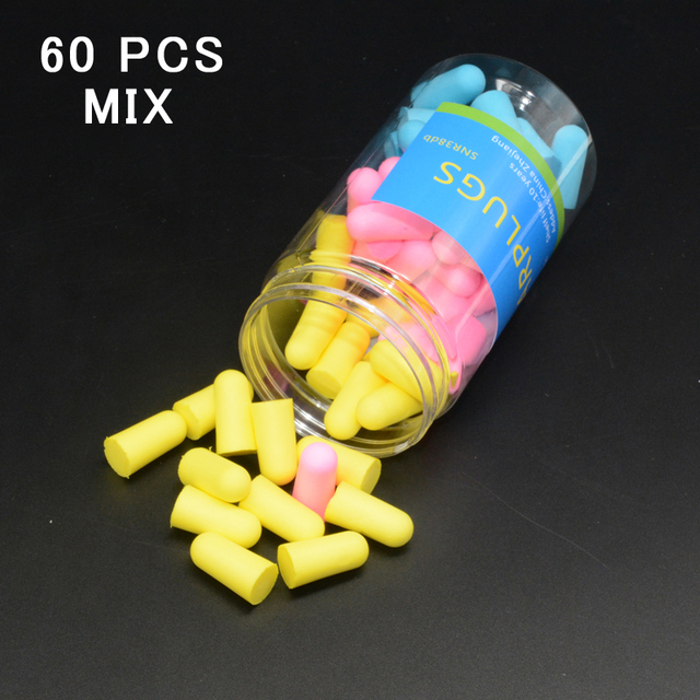 30/60pcs Anti-Snore Sleeping Earplugs Anti-noise Anti-noise Earplugs Soft Earplugs Set Tapones Oido Ruido Earplugs