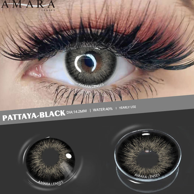 Amara 1 Pair Natural Colored Contact Lenses For Eyes KING Colored Cosmetics Colored Eye Contact Lenses