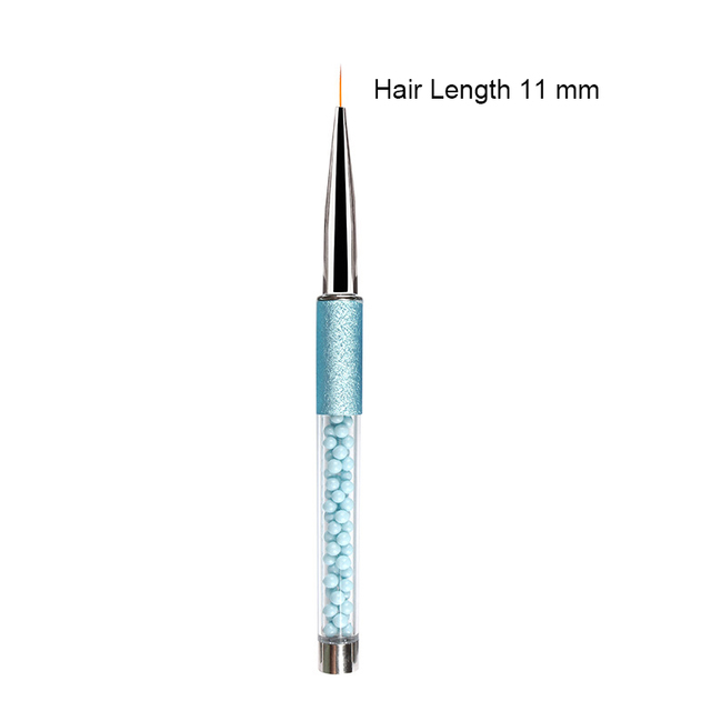 5/7/9/11/14/20mm Nail Art Liner Brushes for Manicure Acrylic Thin Line Flower Design Drawing Pen UV Gel Brush Painting Tools