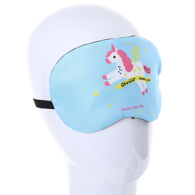 Cartoon Unicorn Sleep Mask Cool Breathable Men Women Lovely Shading Sleeping Eye Mask Adult Children Sleeping Aid Eye Patches Cover