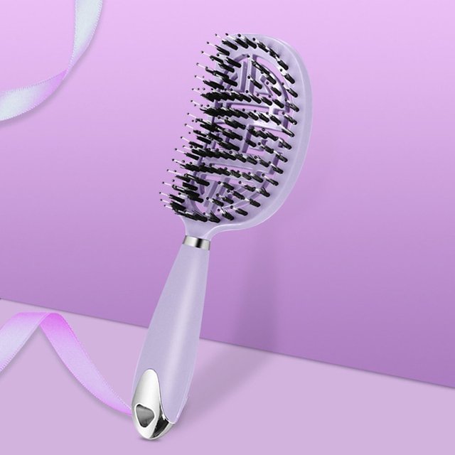 Scalp Massage Comb For Women, Bristles And Nylon, For Wet Or Curly Hair, Detangling Hair, For Hairdressing Salon