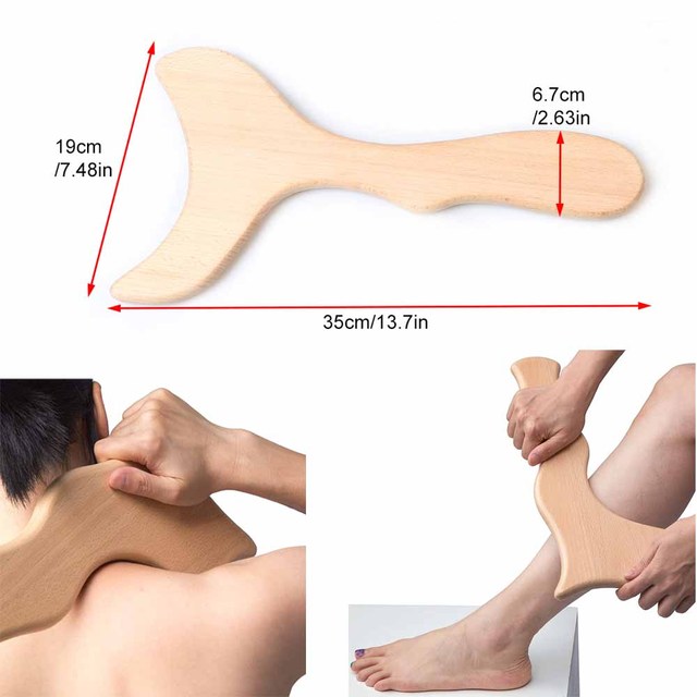 Tcare Wooden Body Foot Massager Device Reflexology Acupuncture Thai Massage Roller Therapy Scrap Meridians Lymphatic Health Care
