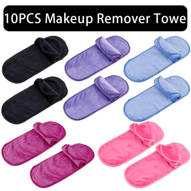 2/5/10pcs Makeup Remover Towel Microfiber Reusable Makeup Cloth Pads Women Face Facial Cleaning Towel Beauty Women Makeup Tools