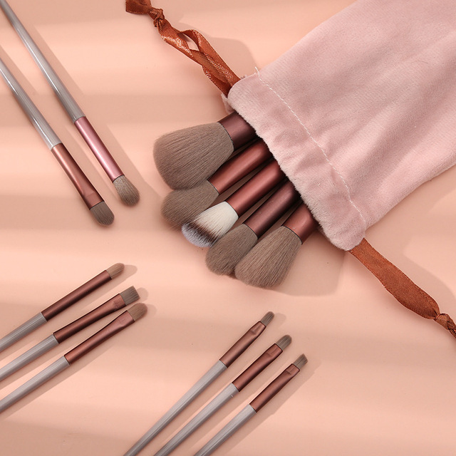 13pcs Cute Makeup Brushes Set for Cosmetics Soft Beauty Foundation Blush Powder Eyeshadow Concealer Blending Makeup Brush Set