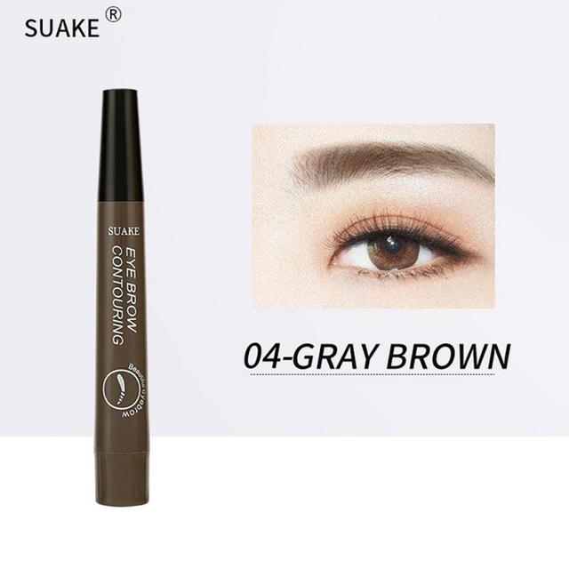 Four Heads Eyebrow Pencil Waterproof Sweat-proof Liquid Eyebrow Pencil Non-fading 4-fork Eyebrow Pencil Makeup TSLM1