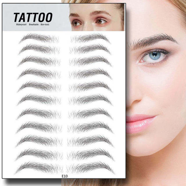 O.TW O.O 3D Simulation Eyebrow Stickers Waterproof Like Eyebrow Hair Makeup Easy to Wear Long Lasting Natural Eyebrows Tattoo Sticker