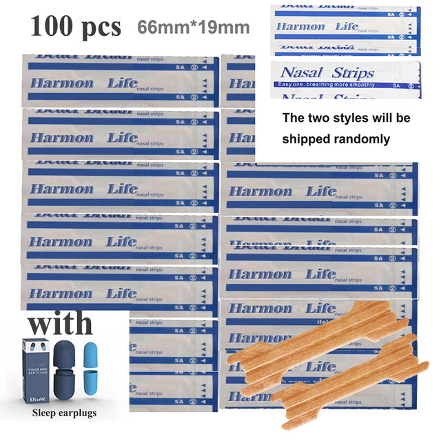 100-300pcs Breathe Nasal Strips Right Aid Stop Snoring Nose Patch Good Sleep Patch Product Easier Breathe Random Pattern