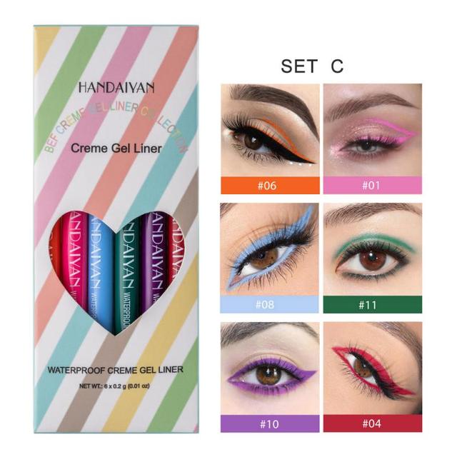 20/12pcs Colorful Eyeliner Pen Quick Drying Lasting Waterproof High Pigmented Eyeliner Pencil Eye Makeup Cosmetic TSLM1