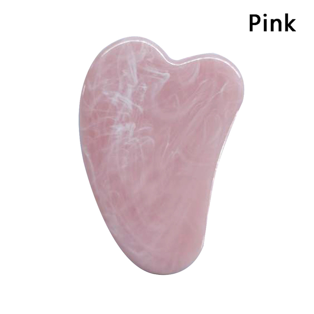 1pc Natural Jade Gua Sha Scraper for Face Neck Skin Lifting Wrinkle Remover Beauty Care Massage Pink Quartz Jade Guasha Board