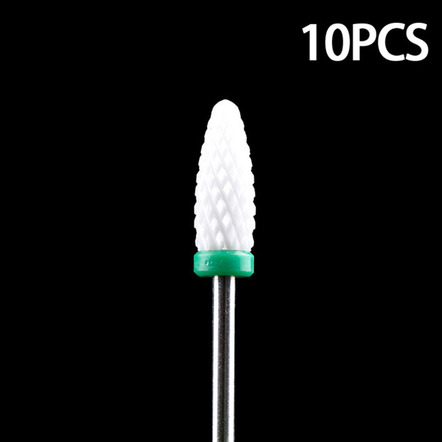 Nail Bits Ceramic Nail Drill Bit Pedicure Drill Milling Cutter For Manicure Machine Pedicure Caps Ceramic Drill Nail Polish Tools