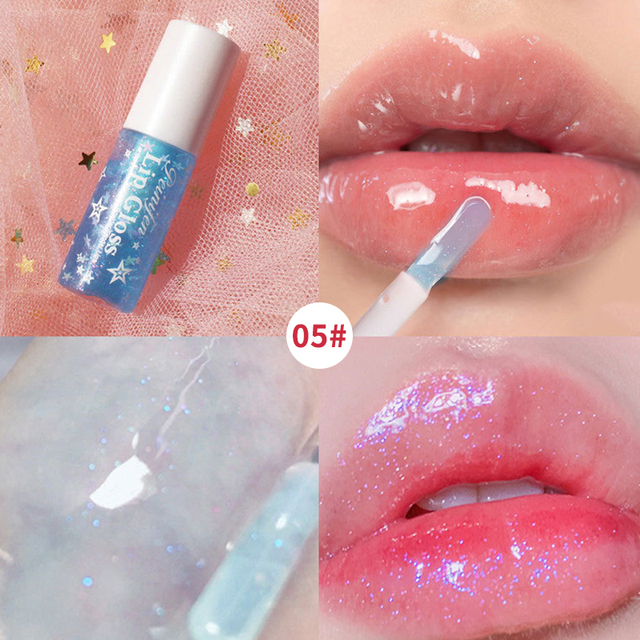 PNF Pearlescent Mini Moisturizing Glass Lip Gloss with Clear Shiny Clear Lip Gloss