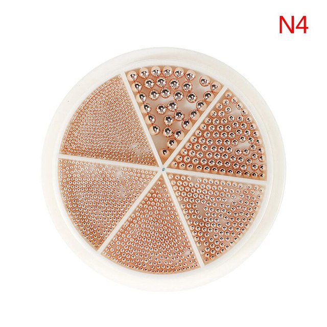 Nail Art Small Hard Caviar Beads Mix Size 3D Design Manicure Jewelry DIY Rhinestone Nail Decoration Crystal DIY Manicure Tools