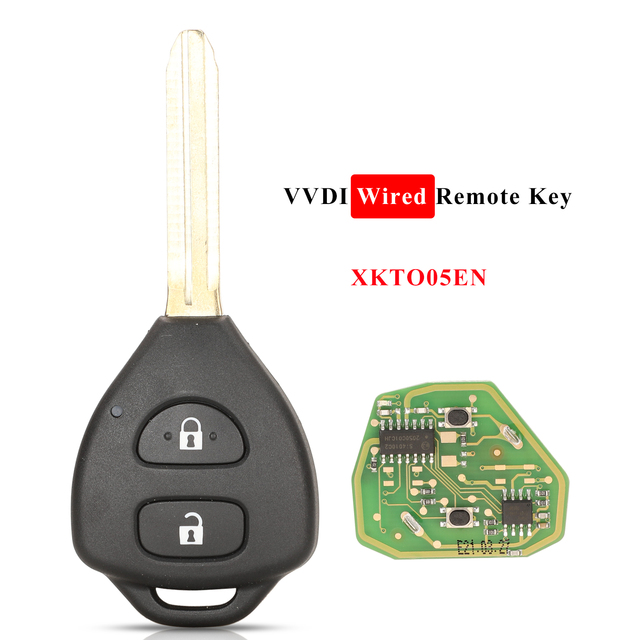 jingyuqin Wired Universal Remote Key XKTO02EN XKTO03EN XKTO04EN XKTO05EN For Toyota Flat Style 2/3/4 BTN For VVDI2 VVDI Key Tool