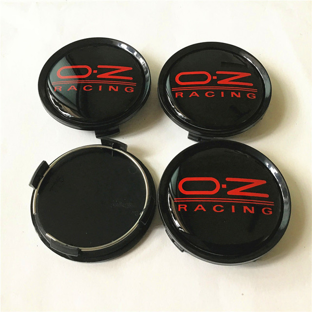 4pcs 74mm oz racing car wheel center cap wheel covers emblem badge hub car styling