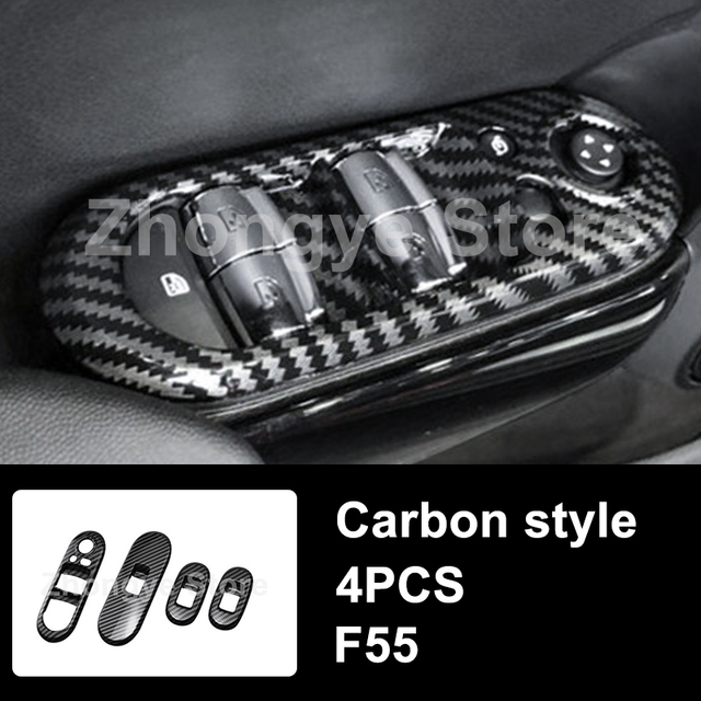 Modified Style Carbon Fiber Car Interior Stickers For Mini One Cooper S JCW Clubman F54 F55 F56 F57 F60 Countryman Accessories