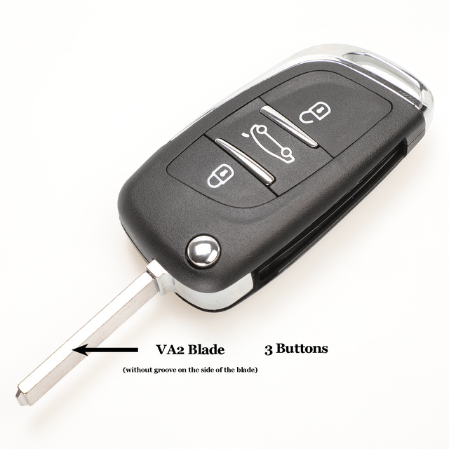 jingyuqin CE0523 Modified Flip Key Shell For Citroen C2 C4 C5 Berlingo Xsara Picasso Peugeot 306 407 807 Partner VA2/HU83 2/3BTN