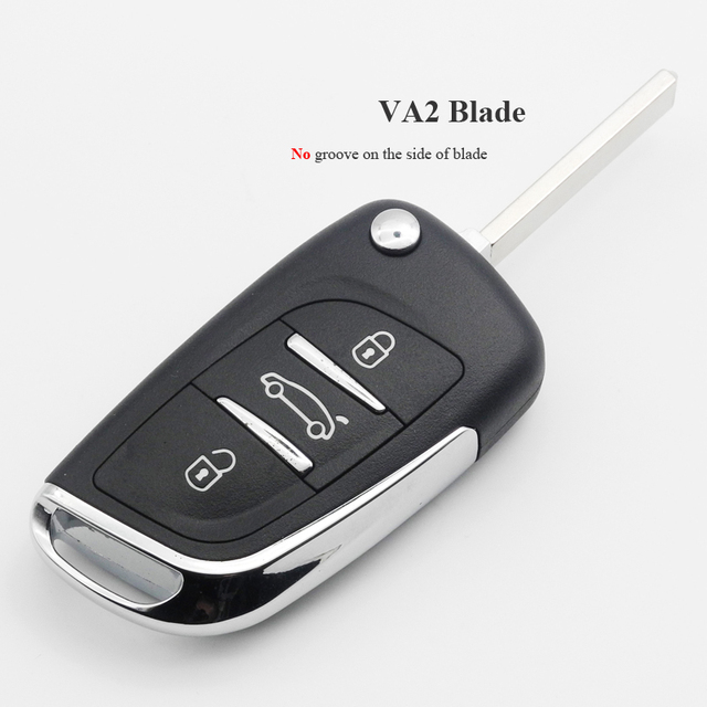 jingyuqin - Car Remote Key Case, Adjustable, For Peugeot 2/3, 307, 408, Citroen C2, C3, C4, C5, HU83/VA2, CE0536 Blade, 308 BTN