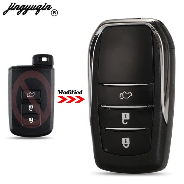 jingyuqin 2/3/4 Buttons Remote Control Key For Toyota Fortuner Prado Camry Rav4 Highlander Crown Housing Case Smart Keyless