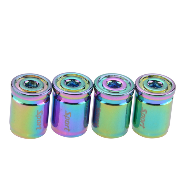 4psc Bullet Shell Universal Car Wheel Tire Valve Caps,Rim Tire Stem Covers,Aluminum Alloy Car Styling Parts Accessories